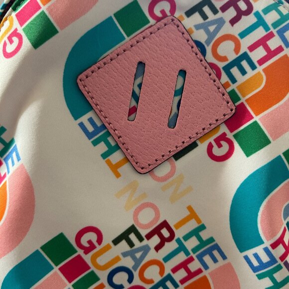 NWT GUCCI The North Face Medium Nylon Leather Backpack White 650288 main image 4